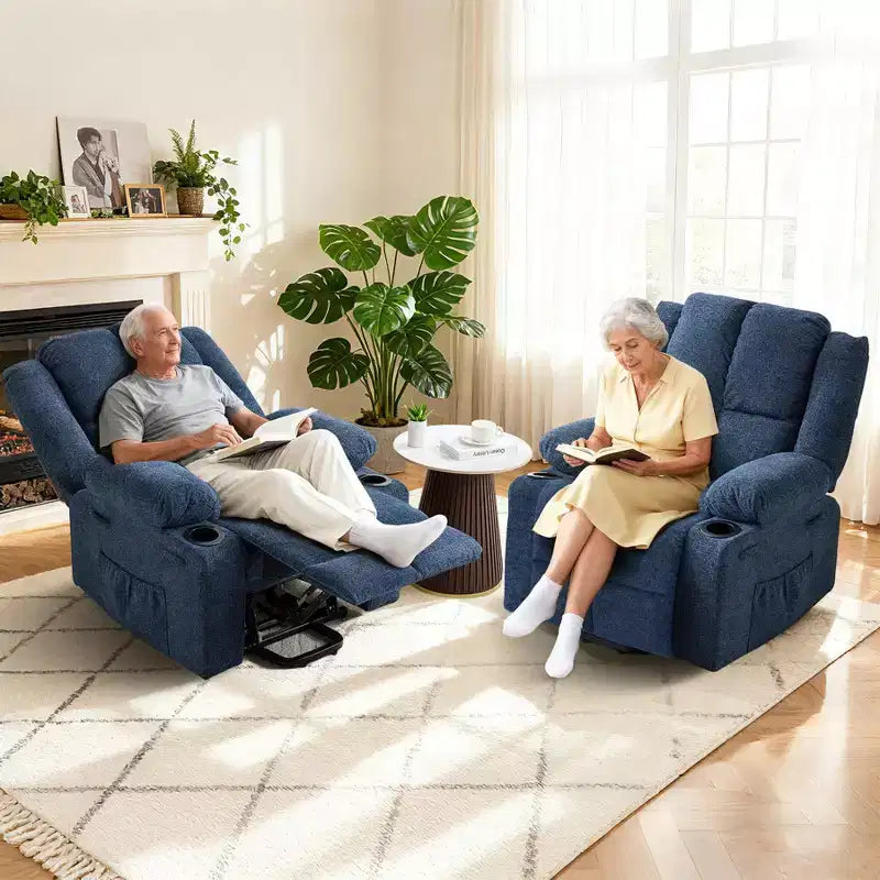 Fauteuil inclinable releveur surdimensionné, aide à la station debout, 2 porte-gobelets, pour salon