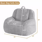 Pouf géant en fausse fourrure pour adultes, avec poignée, canapé de sol rembourré, siège de salon confortable pour la maison