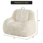 Pouf géant en fausse fourrure pour adultes, avec poignée, canapé de sol rembourré, siège de salon confortable pour la maison