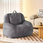 Pouf géant en fausse fourrure pour adultes, avec poignée, canapé de sol rembourré, siège de salon confortable pour la maison