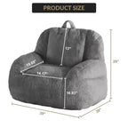 Pouf géant en fausse fourrure pour adultes, avec poignée, canapé de sol rembourré, siège de salon confortable pour la maison