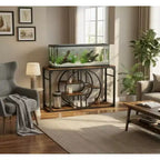 COZONY 55 O-Shaped Console Table with 5-Tier Storage, Industrial Narrow Entryway Sofa Table for Hallway Living Room Foyer