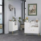 Lot de 2 buffets, buffet de rangement de 101,6 cm avec tiroirs, étagères et portes, meuble de bar à café moderne en bois