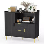2 pack Buffet Cabinet, 40 in Sideboard Storage Cabinet with Drawers, Shelves & Doors, Modern Wood Coffee Bar Station