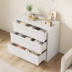 Commode 3/4 tiroirs pour chambre à coucher, Table de chevet en chêne naturel 3 tiroirs avec grand rangement, Petite table d'appoint moderne pour salon, chambre d'enfant