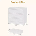 Commode 3/4 tiroirs pour chambre à coucher, Table de chevet en chêne naturel 3 tiroirs avec grand rangement, Petite table d'appoint moderne pour salon, chambre d'enfant