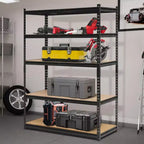 Étagères de garage à 5 niveaux, étagères de rangement métalliques robustes réglables, charge 1360 kg, étagères de rangement de garage réglables, rangement en métal