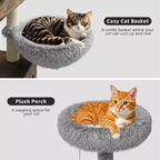 Meuble cache-litière pour chat en bois à plusieurs niveaux avec poteau à griffer et grotte pour chat, Meuble cache-litière pour chat avec poteau à griffer en sisal, Coin douillet