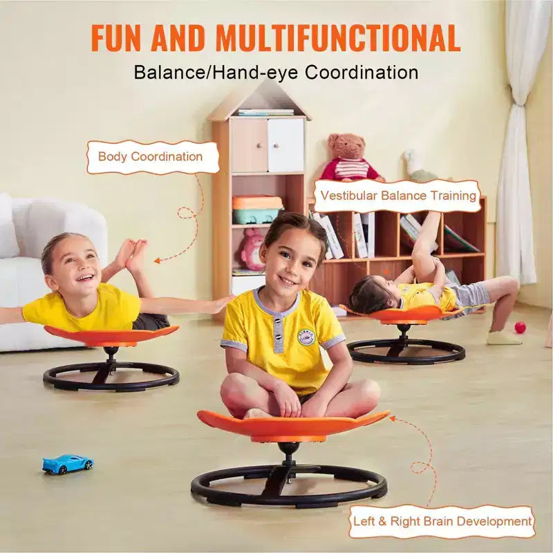 Fauteuil sensoriel rotatif 360 Elephant pour enfants avec base métallique antidérapante - Capacité de 100 kg