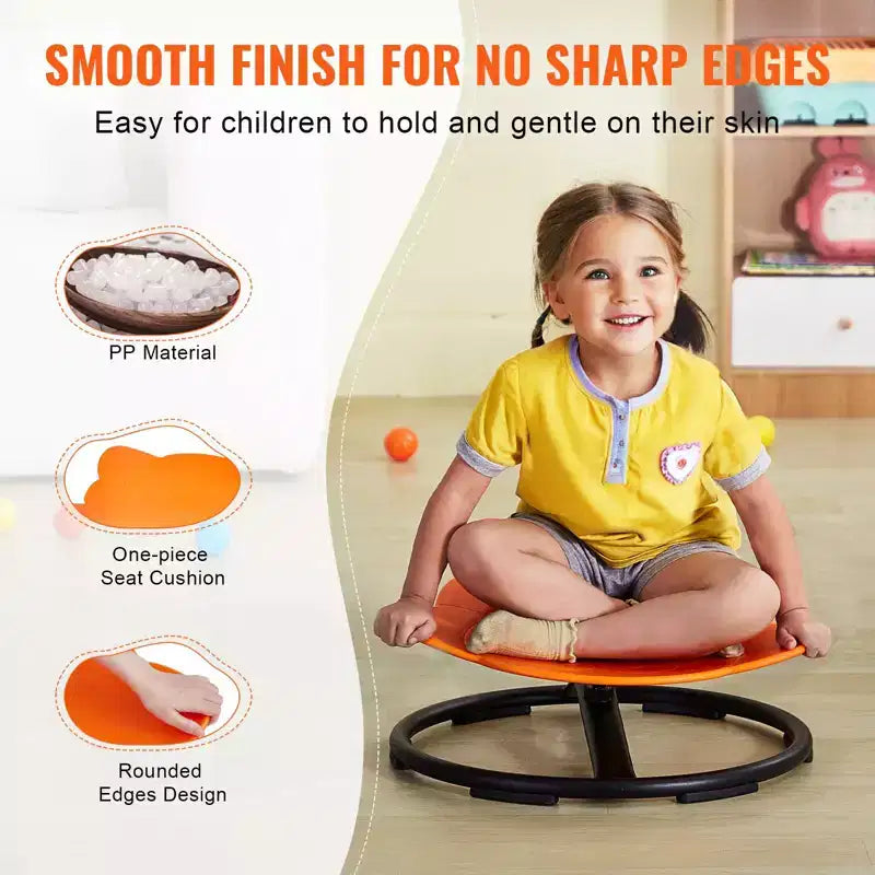 Fauteuil sensoriel rotatif 360 Elephant pour enfants avec base métallique antidérapante - Capacité de 100 kg