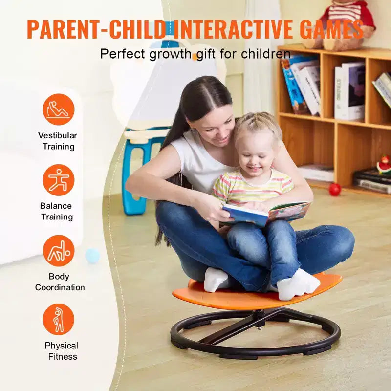 Fauteuil sensoriel rotatif 360 Elephant pour enfants avec base métallique antidérapante - Capacité de 100 kg