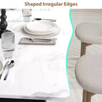 Table à manger 78.7 Wave Edge - Plateau en MDF avec cadre en métal, pour 6 à 8 personnes, idéale pour la cuisine/salle à manger