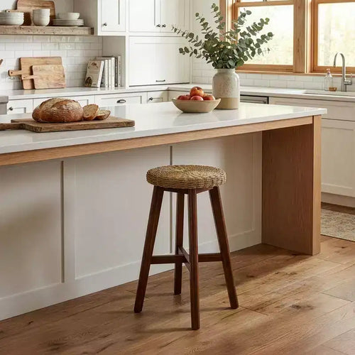 Tabouret de bar rond Alaterre Furniture 24 po, Châtaignier
