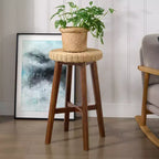 Tabouret de bar rond Alaterre Furniture 24 po, Châtaignier