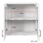 GDFStudio Joyce - Armoire murale moderne de 23,6 po avec 2 portes en verre
