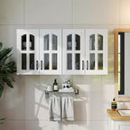 GDFStudio Joyce - Armoire murale moderne de 23,6 po avec 2 portes en verre