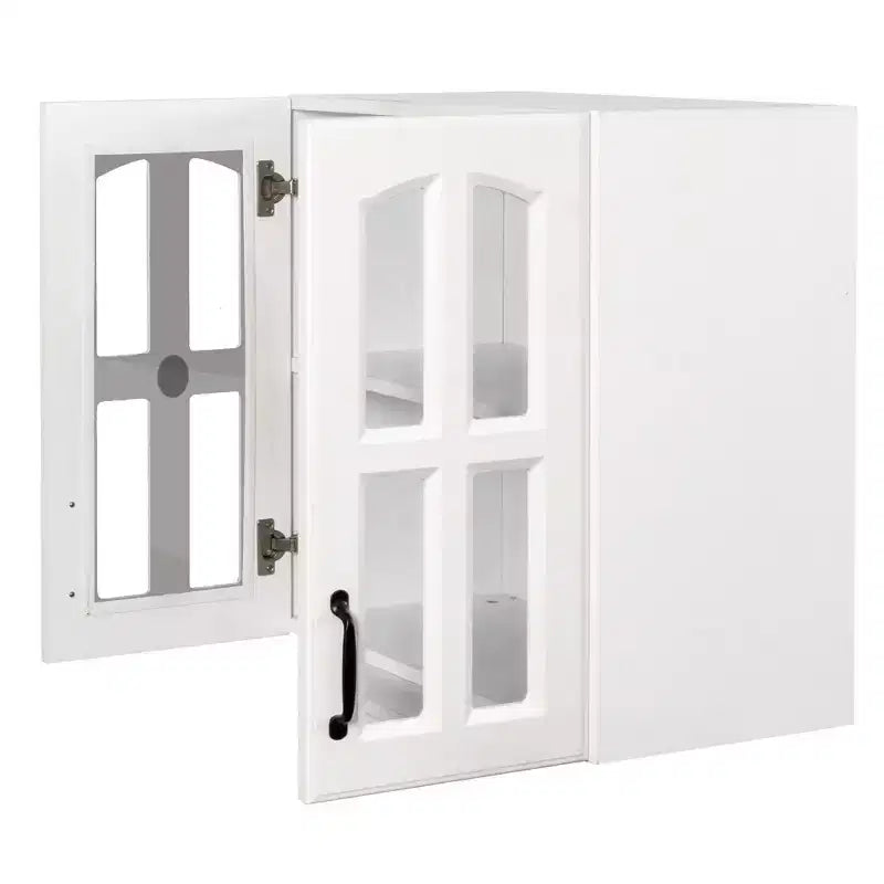 GDFStudio Joyce - Armoire murale moderne de 23,6 po avec 2 portes en verre