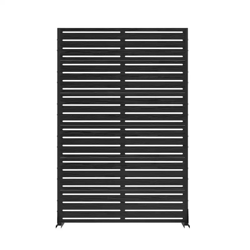 MAYEERTY Paravent classique à persiennes noires en PEHD, 72x47x16, Écran extérieur résistant aux intempéries 6 pièces