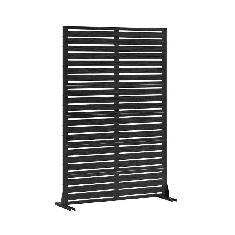 MAYEERTY Paravent classique à persiennes noires en PEHD, 72x47x16, Écran extérieur résistant aux intempéries 6 pièces