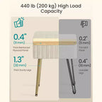 SONGMICS Tabouret de Coiffeuse avec Rangement, Tabouret de Maquillage, Repose-Pieds Ottoman, Pieds en Métal, Pieds Réglables