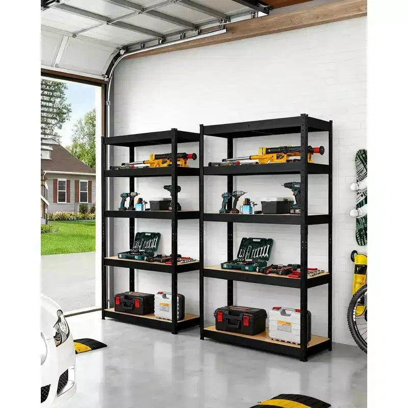 Heavy Duty Garage Shelving Units, 3-Tier Adjustable Storage Shelves, Loads 1320 LBS, Adjustable Garage Storage Shelving for Warehouse Pantry Basement