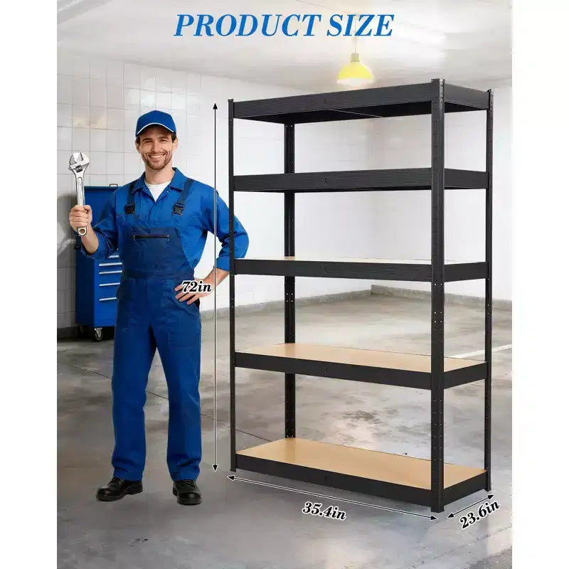 Étagères de garage robustes, étagères de rangement réglables à 3 niveaux, charge de 600 kg, étagères de rangement de garage réglables pour entrepôt, cellier, sous-sol