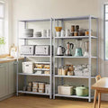 Heavy Duty Garage Shelving, 2500 LB Capacity 5-Tier Metal Storage Shelves Unit Adjustable for Pantry, Kitchen, Basement, Bathroom, Laundry Room