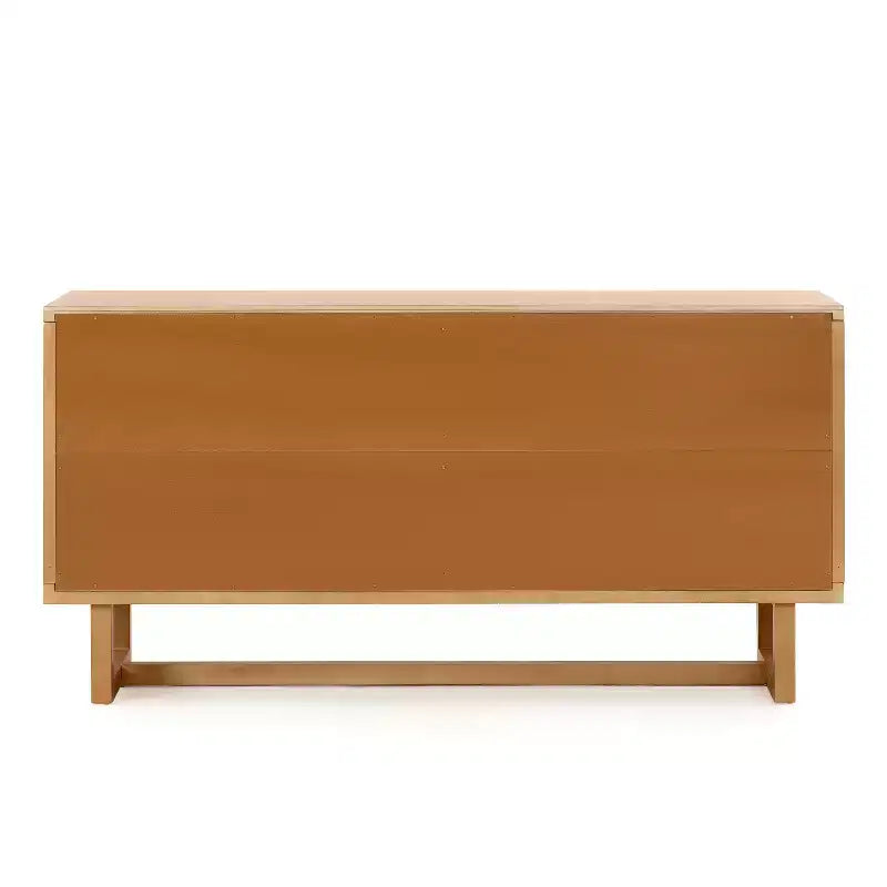 Buffet Christopher Knight Home Larkspur moderne à 4 portes en bois d'acacia et rotin