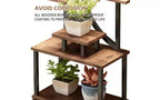 JVNOXK Support de Plante d'Angle de 157 cm de Haut avec Lumières, pour Plantes d'Intérieur, Étagère à Fleurs à 8 Niveaux, Étagère Décorative en Forme de S pour Salon, Noir