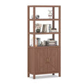 5-Tier Bookshelf, 71 Tall Sideboard, Wooden Bookcase with Adjustable Shelves, Country-Style Bookcase, Suitable for Living Room, Bedroom, Home Office