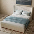 GDFStudio Hansen Modern Upholstered Bed Frame with Wingback Headboard