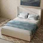 GDFStudio Hansen Modern Upholstered Bed Frame with Wingback Headboard