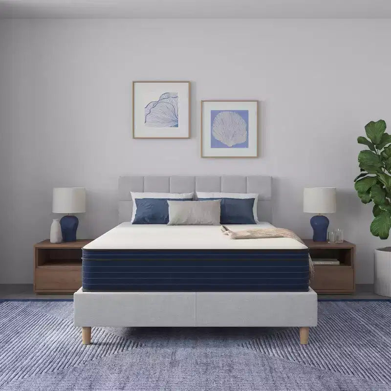 Matelas à ressorts ensachés en mousse à mémoire de forme gel rafraîchissant hybride Euro Top