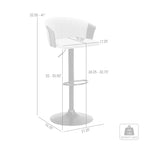 Tabouret de bar pivotant et réglable GDFStudio Halsey en bois et similicuir