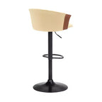 Tabouret de bar pivotant et réglable GDFStudio Halsey en bois et similicuir