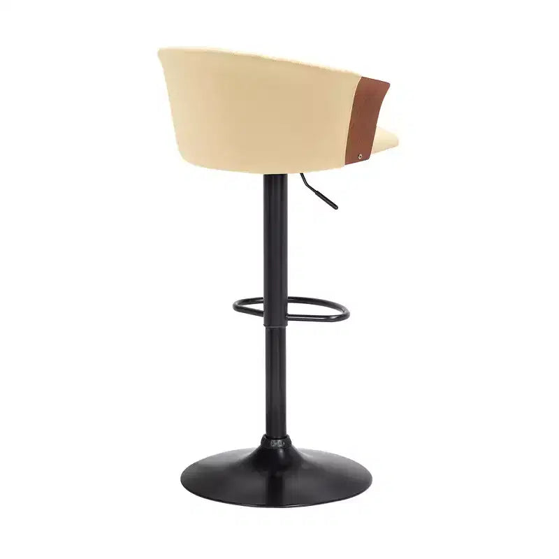 Tabouret de bar pivotant et réglable GDFStudio Halsey en bois et similicuir