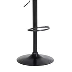 Tabouret de bar pivotant et réglable GDFStudio Halsey en bois et similicuir