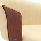 Tabouret de bar pivotant et réglable GDFStudio Halsey en bois et similicuir