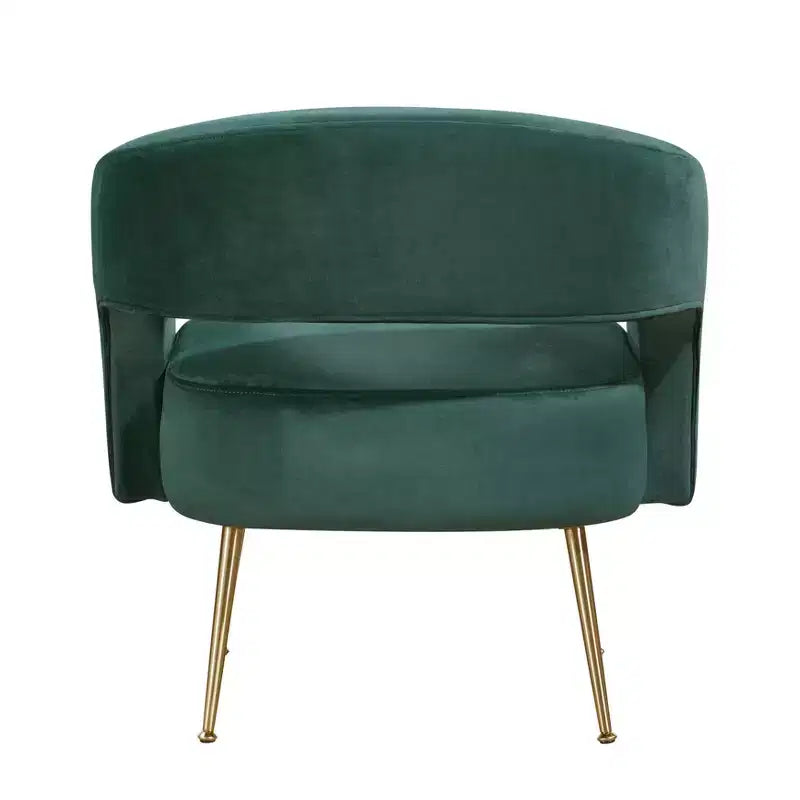 Fauteuil d'appoint moderne en velours GDFStudio avec pieds en métal doré