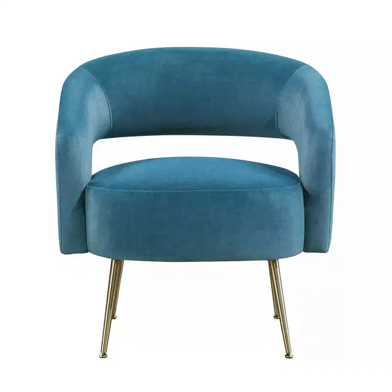 Fauteuil d'appoint moderne en velours GDFStudio avec pieds en métal doré