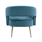 Fauteuil d'appoint moderne en velours GDFStudio avec pieds en métal doré