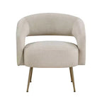 Fauteuil d'appoint moderne en velours GDFStudio avec pieds en métal doré