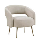 Fauteuil d'appoint moderne en velours GDFStudio avec pieds en métal doré