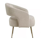 Fauteuil d'appoint moderne en velours GDFStudio avec pieds en métal doré