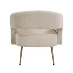 Fauteuil d'appoint moderne en velours GDFStudio avec pieds en métal doré