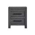 Passion Furniture Rustica Gray 2-Drawer 24 in. W Nightstand
