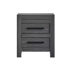 Passion Furniture Rustica Gray 2-Drawer 24 in. W Nightstand