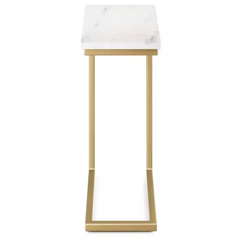 Table d'appoint Rhonda C avec plateau en marbre véritable