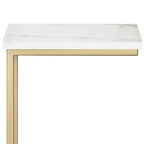 Table d'appoint Rhonda C avec plateau en marbre véritable