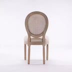 Chaises de salle à manger capitonnées en tissu GDFStudio Provence French Country (Lot de 2)